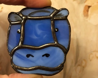 Stained glass Hippo suncatcher