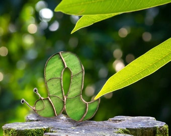 Vert Caterpillar vitrail jardin pieu accessoire petit ver Plante Pot Fleur Fenêtre Table De Mariage Décor Mam Décorations De Plantes D'intérieur