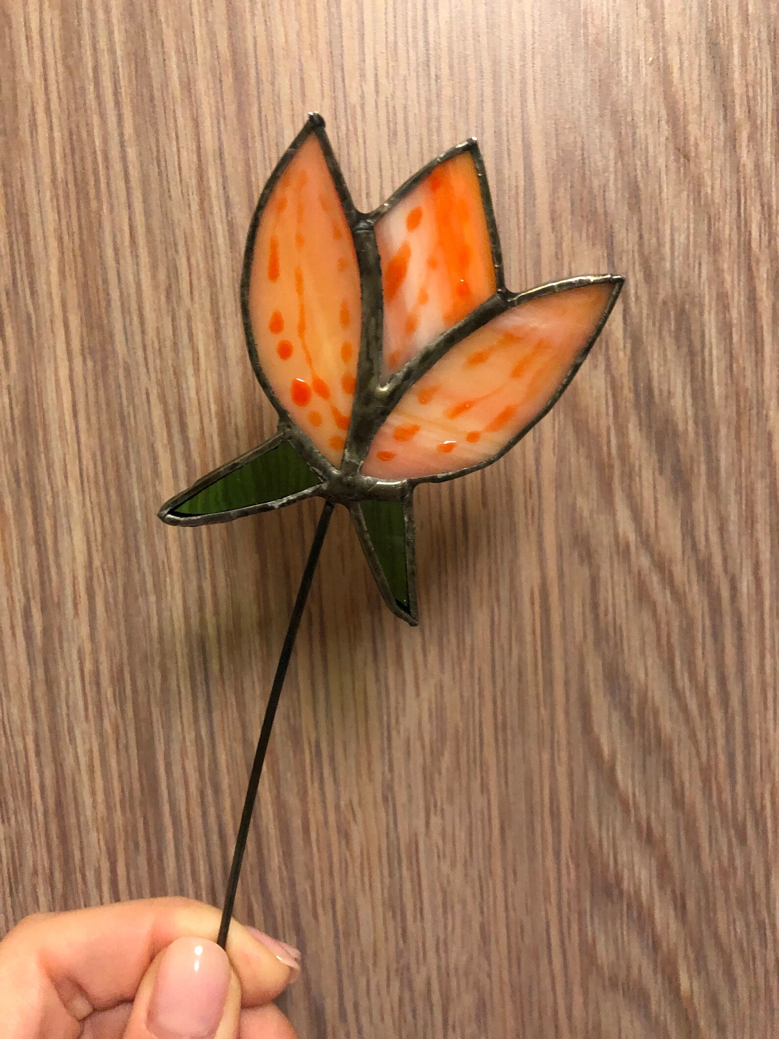 Stained Glass Flowers Tulpe Plant Stakes Garden Creations Etsy