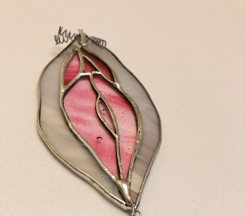 Suncatcher Vulva Stained Glass Window Hanging Yoni Pink Vagina Etsy