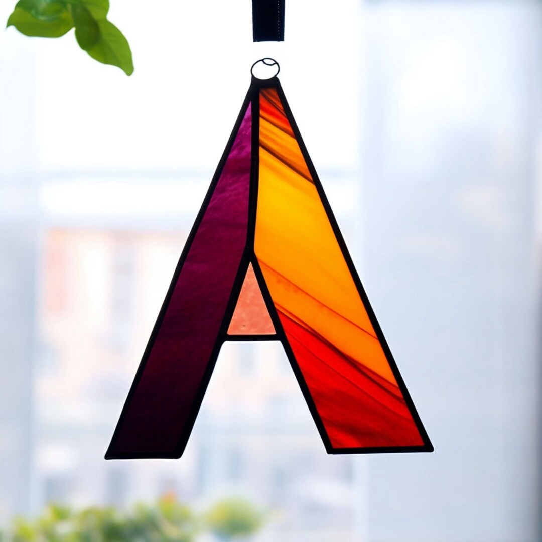 Alphabet Series Letter a Stained Glass Letters Suncatcher Colorful