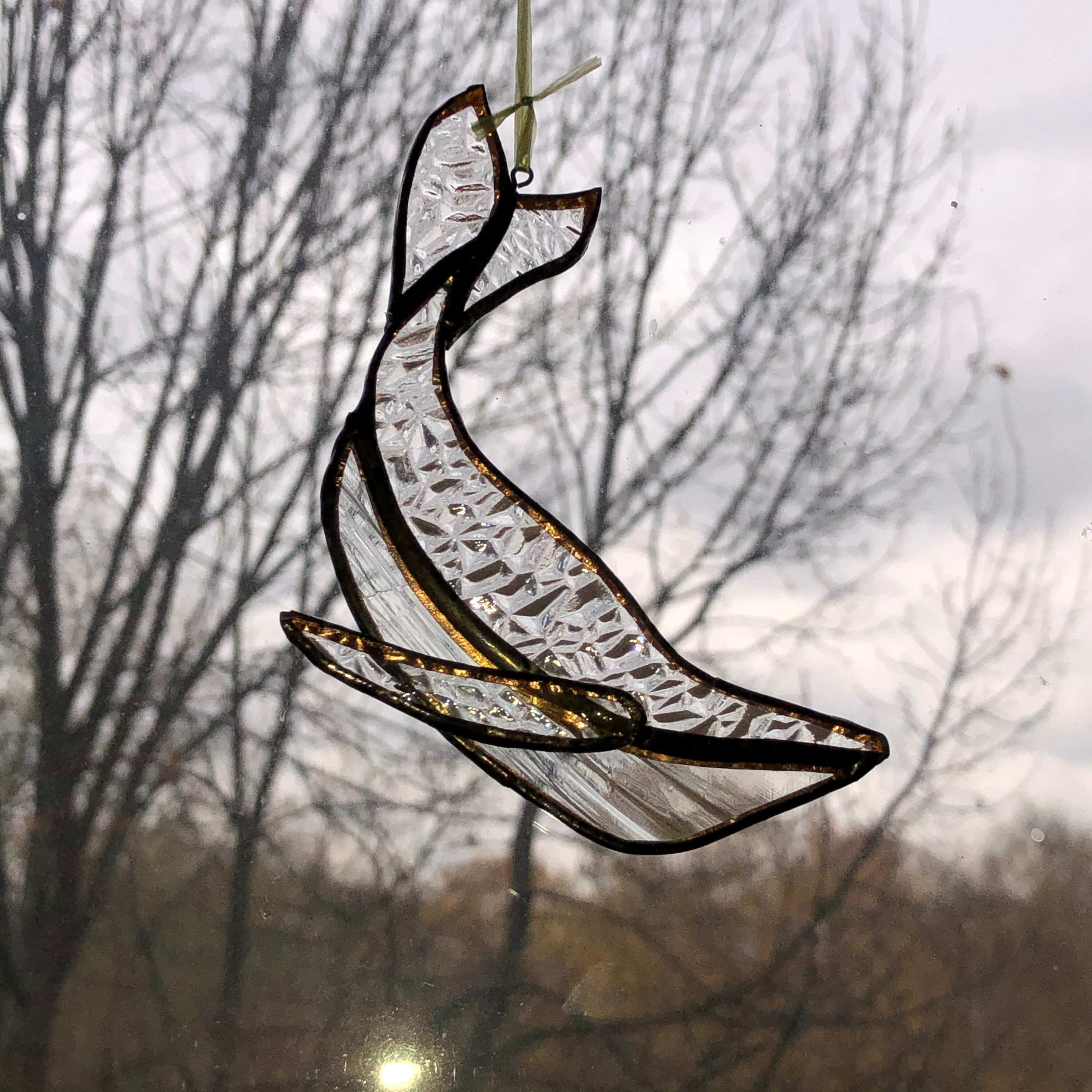 Stained glass whale suncatcher Ocean stained glass window Etsy