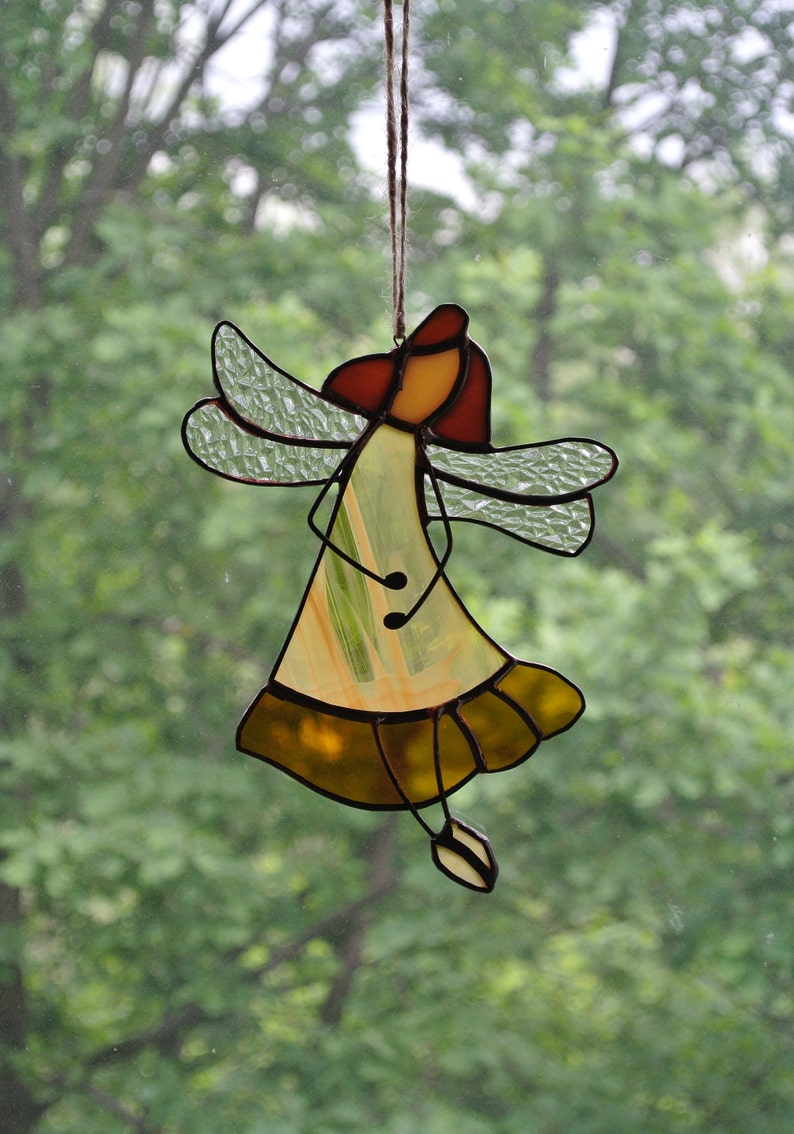Fairy suncatchers Stained Glass fairy Fairy tale Ornament Etsy