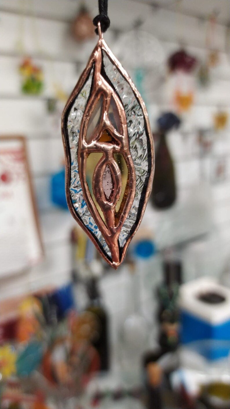 Custom Stained Glass Vulva Ornament Goddess Yoni Decoration Etsy
