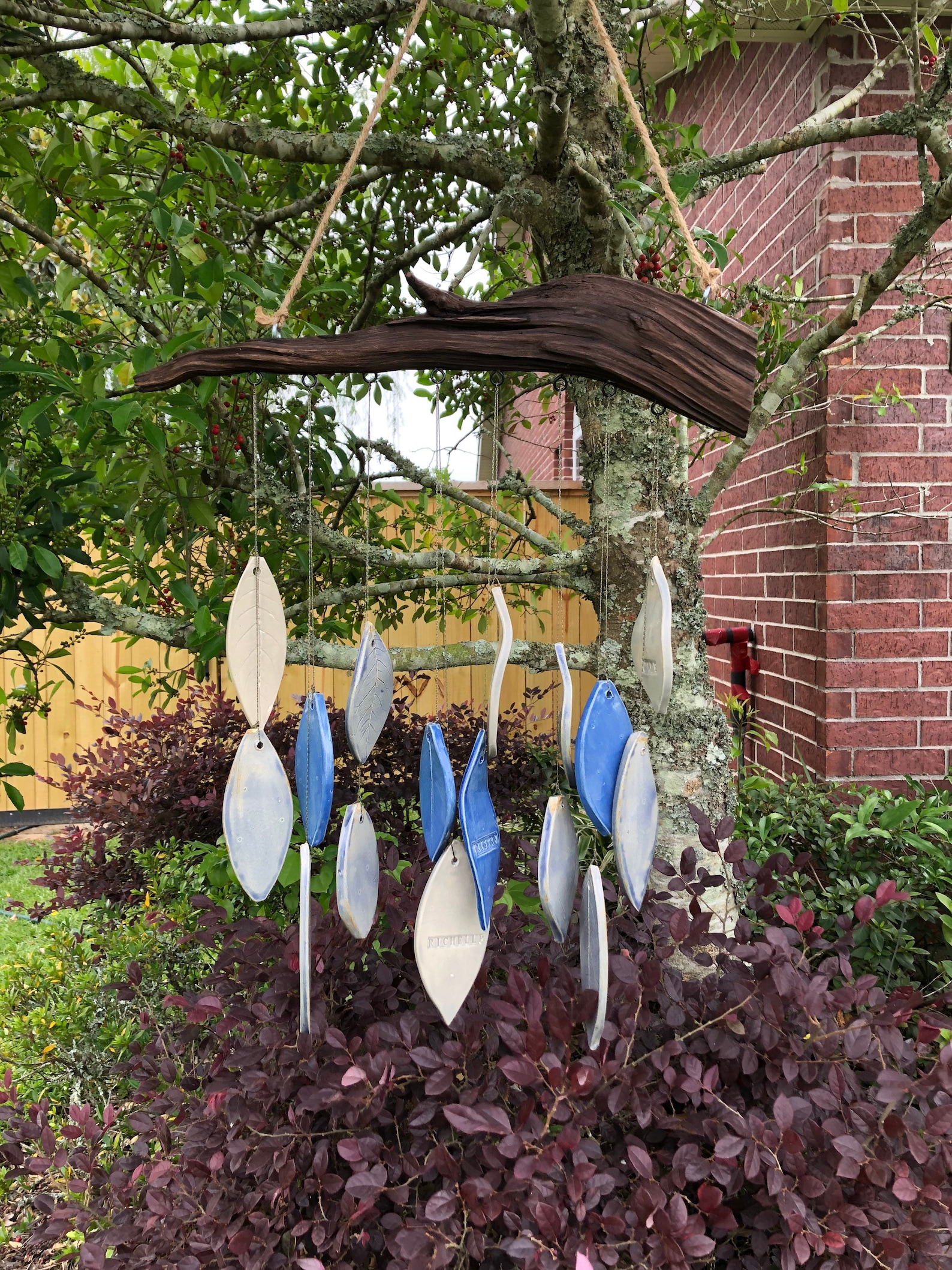 Personalized Family Wind Chimes With Names and Dates Handmade Etsy