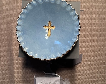 Handgemaakte aardewerk gebedsschaal wordt geleverd met 30 intentiekaarten. Geweldig voor bruiloft verjaardag verjaardag verloving housewarming cadeau