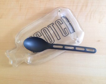 Scotch Bottle Cheese Tray / Spoon Rest, Slumped Glass Bottle, Kiln Fired Bottle, Hostess Gift, Guy Gift, Gift for Him