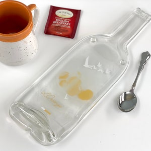 750 ml Size Imperfect Grey Goose Orange Melted Bottle Cheese Tray, Spoon Rest, Please Read Description image 2