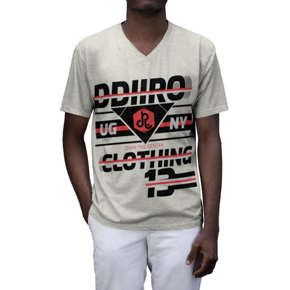 DDIIRO Men's Tri-Blend V-Neck T-Shirt