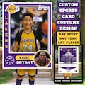 Custom Sports Trading Card Costume | DIY Wearable Sports Card | Editable Design | Baseball Card | Personalized | Halloween Costume