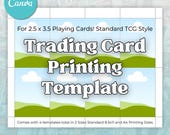 DIY Trading Card Template | 2.5x3.5" Printable (Canva, Instant Download)