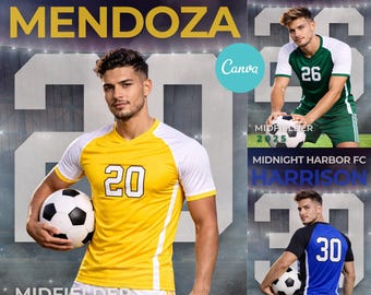 Soccer Senior Night Poster Template | Canva Player Card (Digital Download)