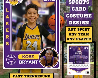 Custom Sports Trading Card Costume | DIY Wearable Sports Card | Editable Design | Baseball Card | Personalized | Halloween Costume