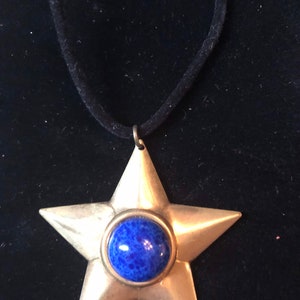 Blue star necklace