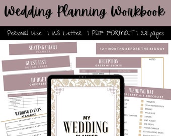 Printable Wedding Planning Workbook