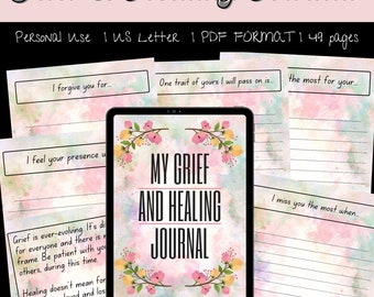 Printable Grief & Healing Journal - 46 Pages