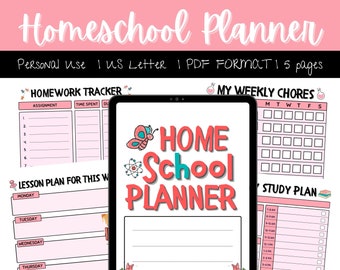 Simple Pink Homeschool Planner