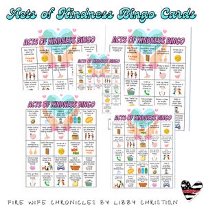 Acts of Kindness Bingo Cards