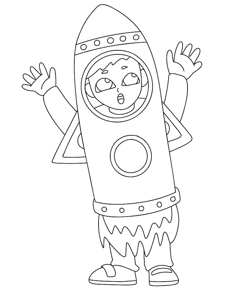 Kid s Halloween Costumes Printable Coloring Set Etsy