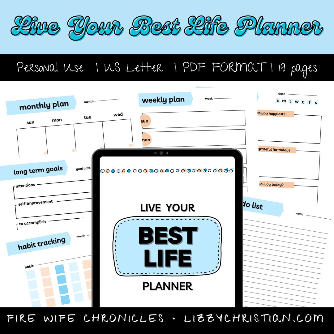 Live Your Best Life Planner - Etsy