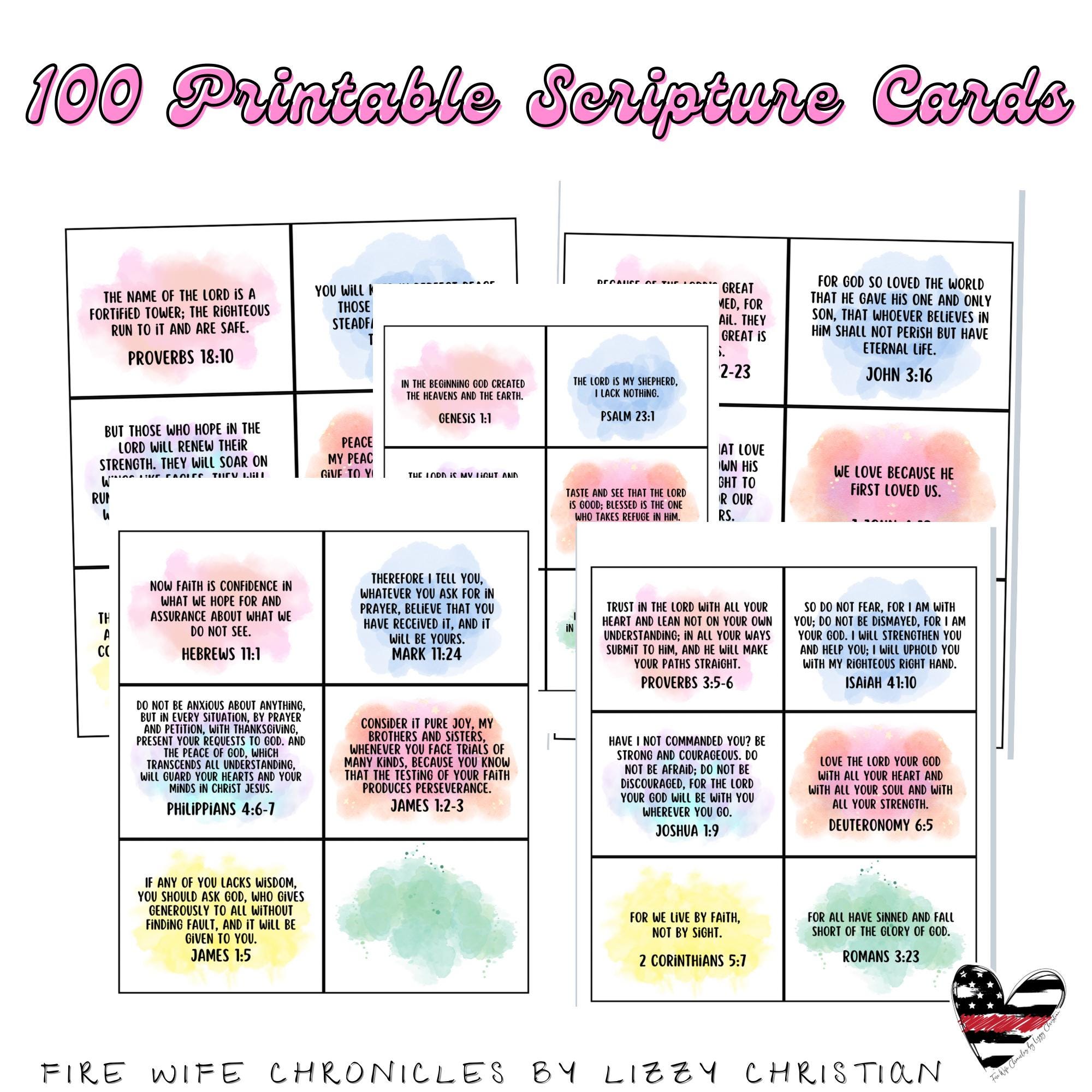 100 Printable Bible Verse Cards