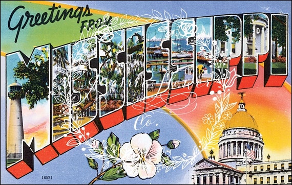 Резултат с изображение за greetings from mississippi 50's
