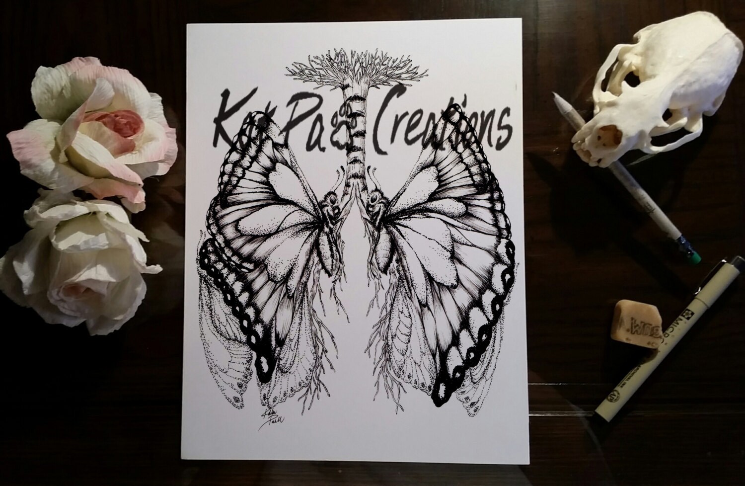 Butterfly Lungs Art Print 5x7 or 8.5x11 Etsy Italia