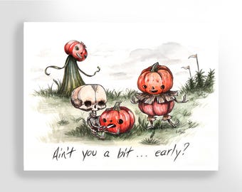 Pottsfield, art print, 5x7, over the garden wall, fan art