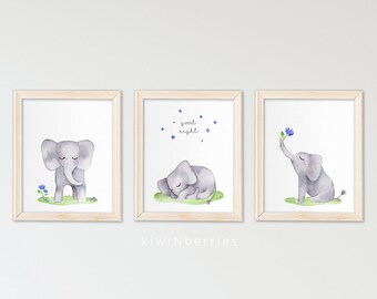 elephant nursery art etsy