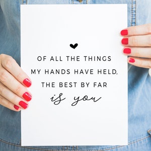 Nursery printables, Of all the things poster, Of all the things my hands have held the best by far is you, Of all the things printable