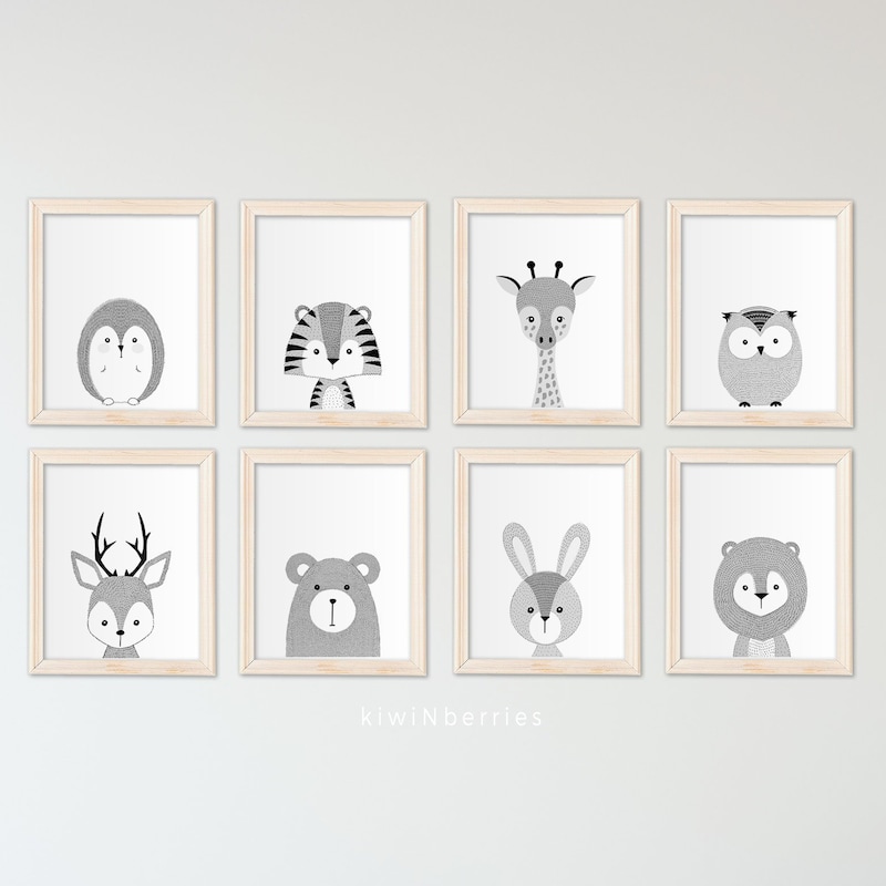 Black White Nursery - Etsy
