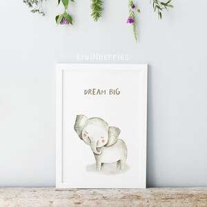 Elephant Nursery Animals, Nursery Printable Art, Nursery Wall Art, Baby ...