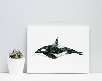 Killer whale art | Etsy