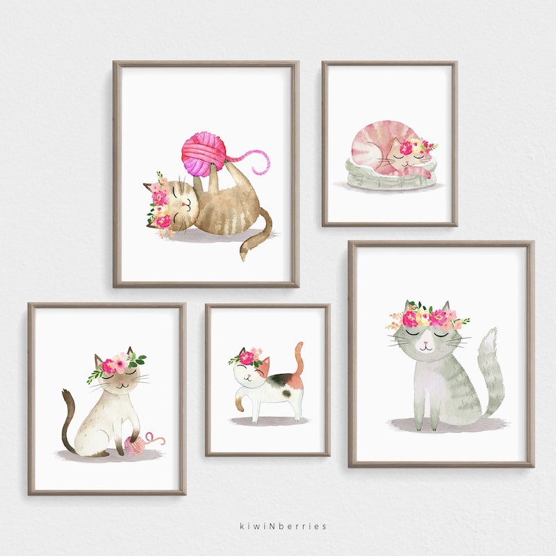 Cat Art Print - Etsy