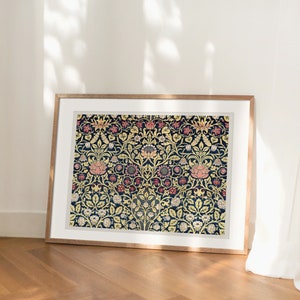 Vintage Pattern Wall Art, Tapestry Fabric Print, Vintage Rustic, Farmhouse Decor, Printable Digital, Floral Flowers Botanical,