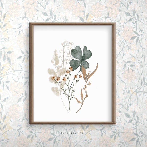 Watercolor Botanical Print, Floral Printable Art, Wild Flowers Art Floral Line Art, Modern Home Decor Art, Gallery Wall art, Printable