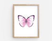Girls bedroom decor, Pink butterflies, Butterfly print, Pink rose blush, Real butterfly wall art, Butterfly posters, Classic Nursery decor