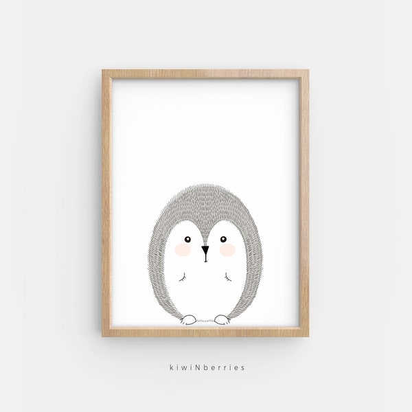 Hedgehog print - Printable hedgehog art - Gender neutral nursery - Neutral nursery decor - Hand drawn animals - Animal prints - Nursery art