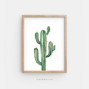 Kaktus Druck - Druckbare Kaktus Kunst - Botanische Drucke - Kaktus Poster - Aquarell Drucke - Kaktus Wandkunst - Digitale Kunst - Kaktus Blumen