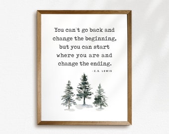 CS Lewis Quote Print: Inspirational Typography Art (Digital Download)