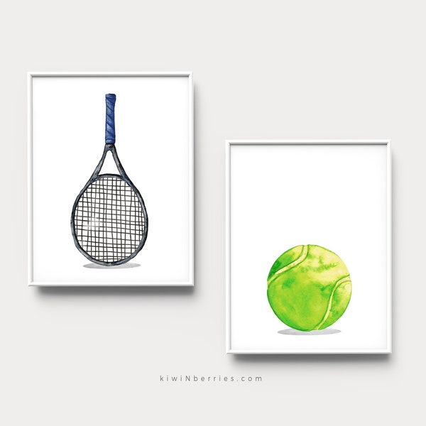 Tennis print set, Tennis printable art, Tennis posters, Sport art prints, Ball racket tennis, Printable wall art, Tennis art,Boys room decor