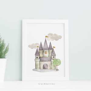 Boys room decor, Baby boy nursery wall art, Castle print, Castle wall art, Castle printables, Boy wall art, Printable boys gift,