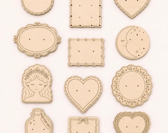 Earrings Display Card SVG Bundle, Jewelry Packaging Laser Cut Files, Holder Cards for Wood & Acrylic, Single Earring Gift Package