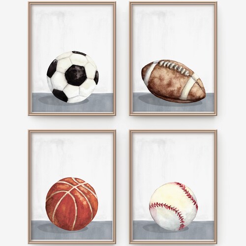 Sport Prints Printable Sports Art Boys Room Decor Playroom Etsy