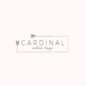 Quadratisches Logo Design, Botanisches Logo, schwarz weiß, Minimalistisches Design, Vorgefertigtes Logo Design, Typography Logo - Cursive handgeschriebenes Logo