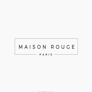 Quadratisches Logo Design, Botanisches Logo, schwarz weiß, Minimalistisches Design, Vorgefertigtes Logo Design, Typography Logo - Cursive handgeschriebenes Logo