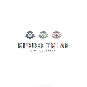 Logotipo tribal - Logotipo en color pastel - Logotipo para boutique kis - Logotipo con símbolo tribal - Logotipo prediseñado - Logotipo para tienda infantil - Logotipo prediseñado en colores pastel