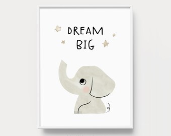 Download Dream Big Elephant Etsy