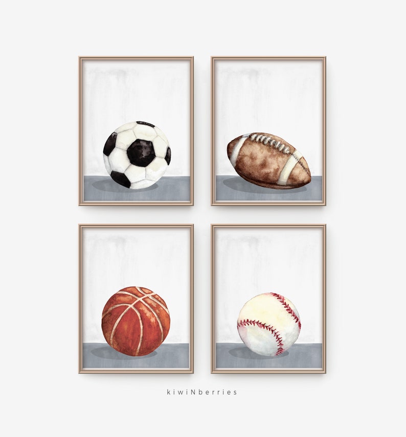 Football Print Football Wall Art Sport Print Printable Etsy