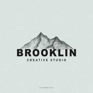 Mountain logo - Business logo design - Professional logo - Professional branding - Premade logo - Mountain adventure outdoors - Outline font
